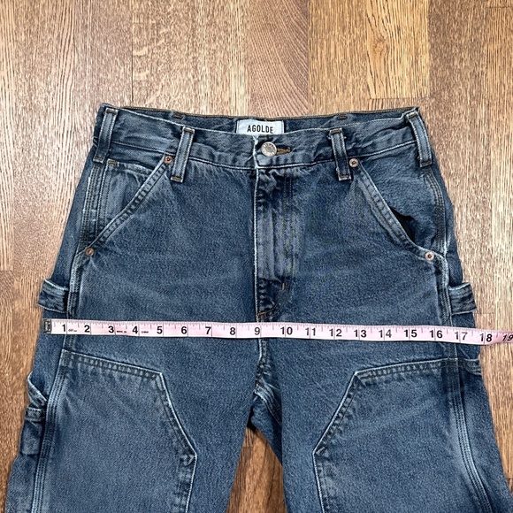 AGOLDE Rami Carpenter Jeans Repetition Straight Ankle Denim Jeans Womens 24 - Picture 10 of 11